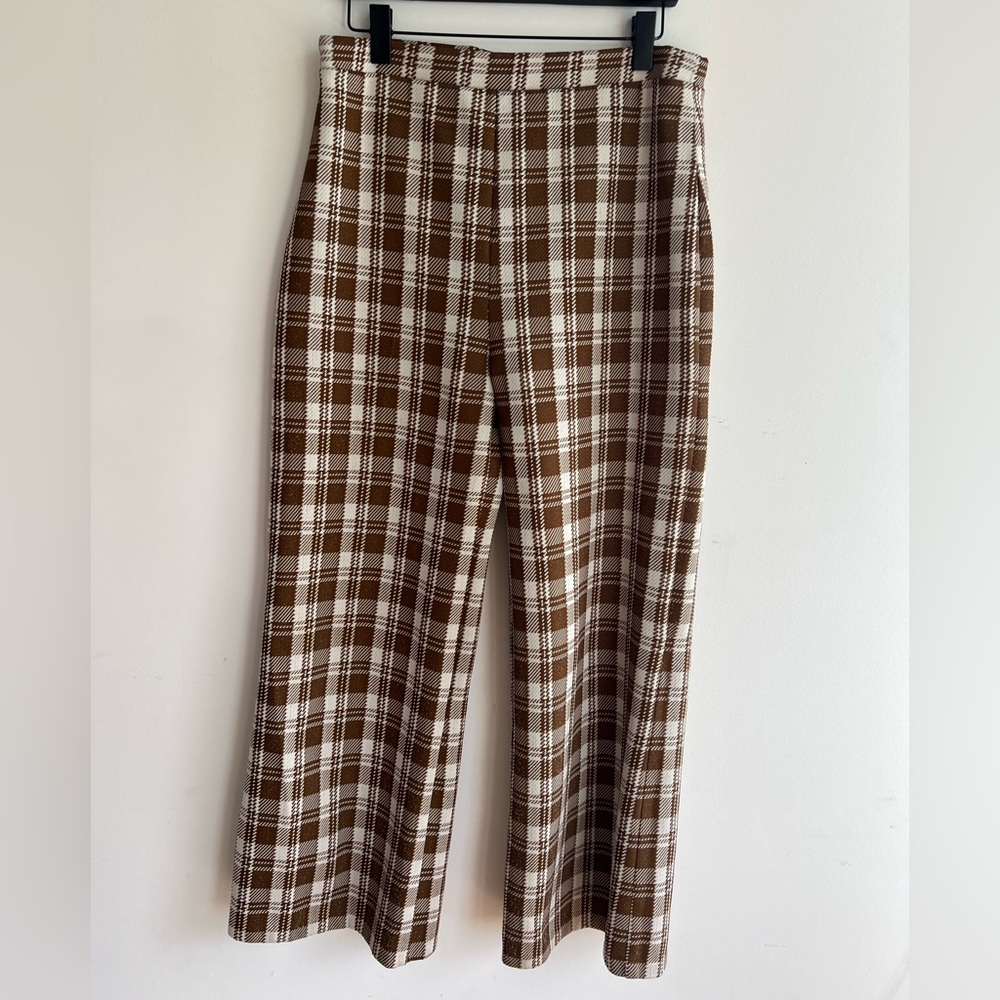 Vintage 70s Pykettes Disco Style Rock&Roll High rise checkered Pants - Picture 2 of 10